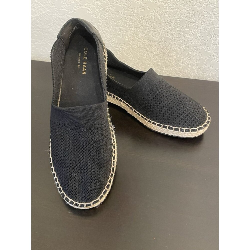 Womens Cole Haan Espadrille Black Shoes‎ 6.5 B Boho Beach Cloudfeel Stitchlite